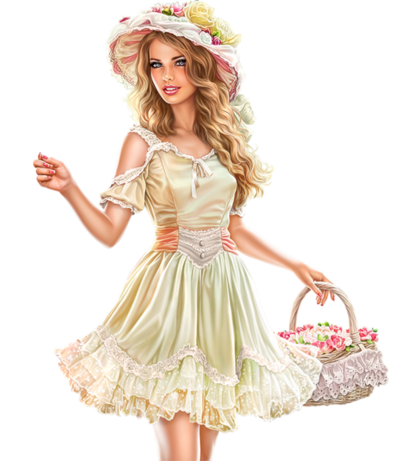 Tubes Femmes Printemps Spring Girl Personnage Png