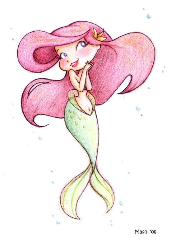 DESSIN SIRENE- DRAW OF MERMAID