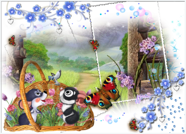 printemps fleurs paysage png dessin vector psp clipart prettypoun centerblog