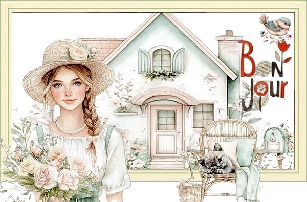 bonjour bonne journée carte virtuelle image printemps