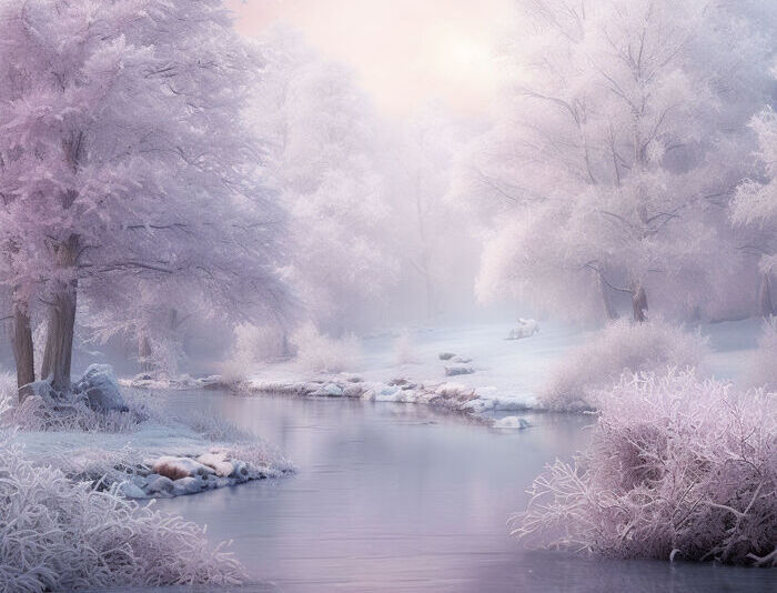 Toile de fond de paysage de neige d'hiver Rose rouge pour la photo YY00276-E main image 1