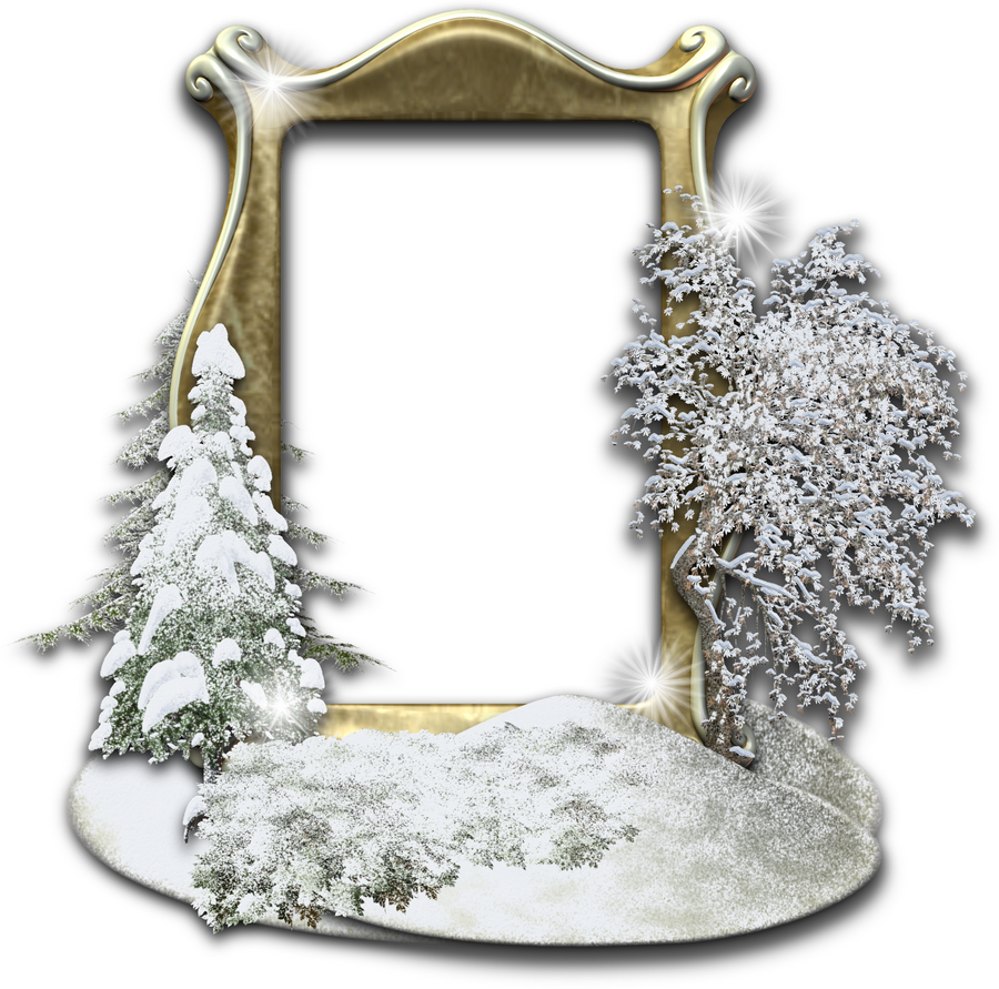 cadre hiver winter frame Rahmenquadro neige clipart